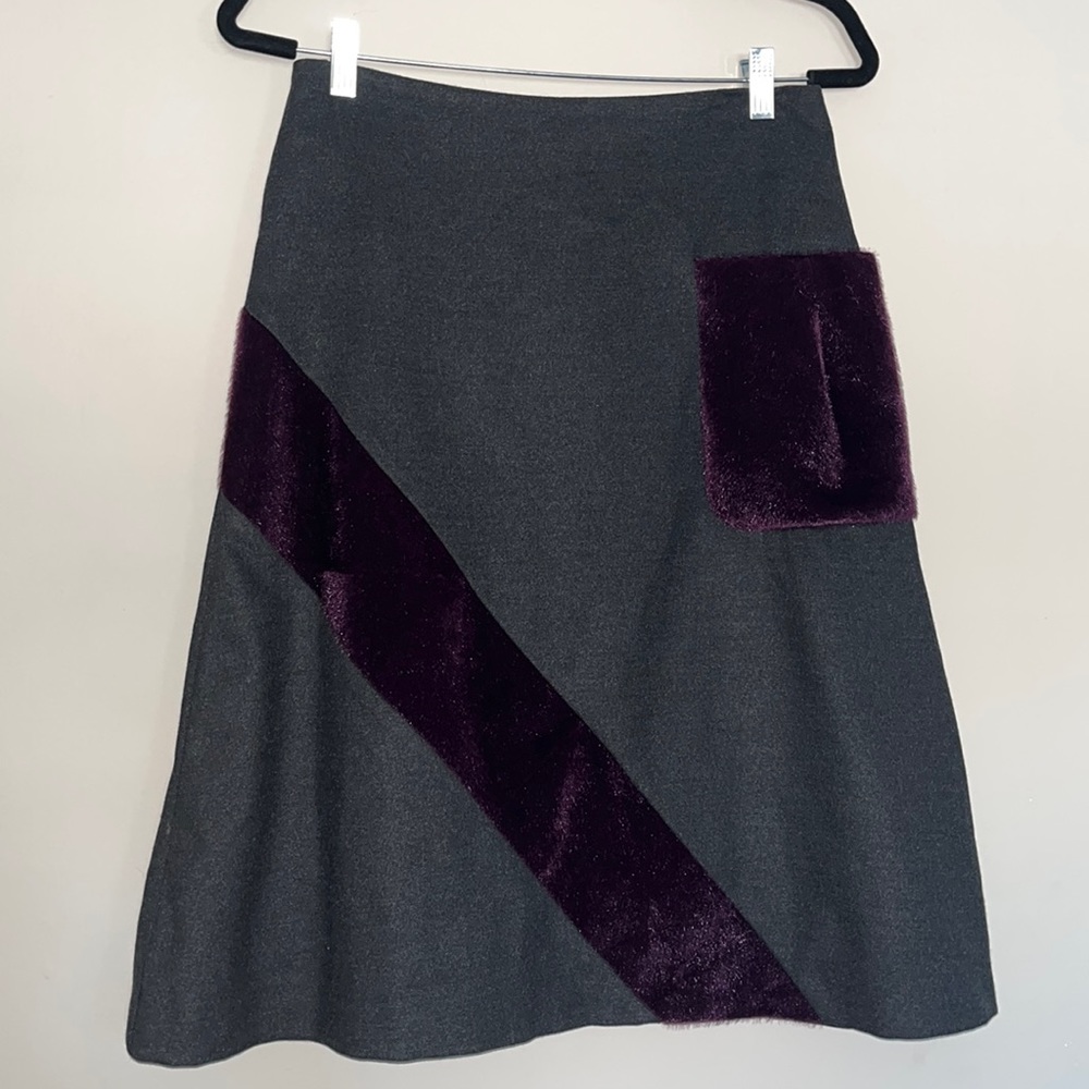 NWOT Ermanna Skirt Mod Faux Fur